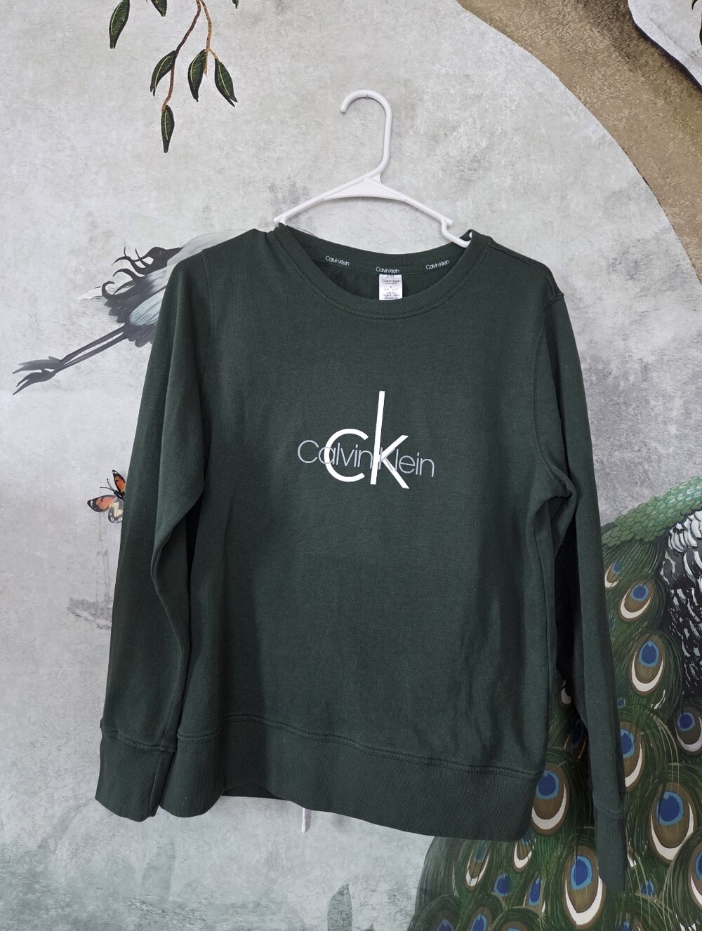 Calvin Klein Dark Green 'CK' Logo Sweatshirt/sweatpants